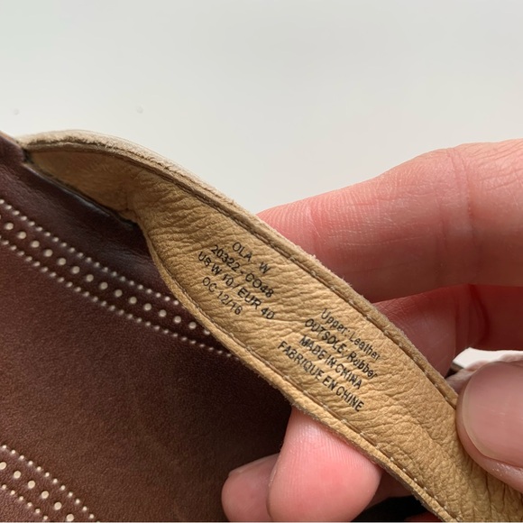 OluKai Ola Bronze Gold Brown Comfort Leather Wedge Sandals - Picture 7 of 8